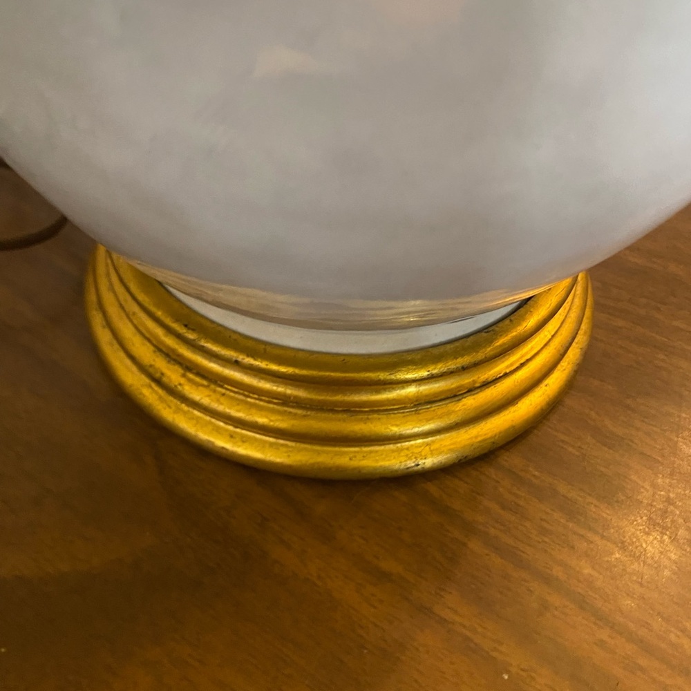 MCM John Thompson Large Ceramic Triple Gourd Vase Table Lamp EUC In Pearl -Qty 1 - Picture 4 of 16